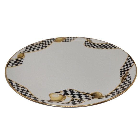 New Mackenzie Childs Thistle and Bee Dinner Plate Retired Ribbon 41401 650A - Picture 7 of 10